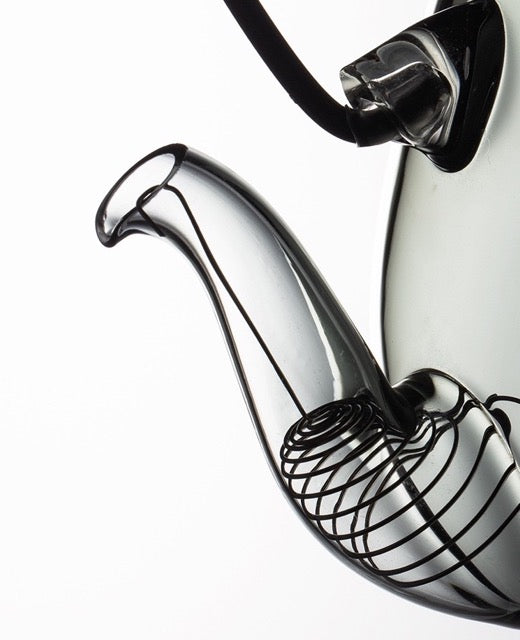 Toshiro | Rauchgraue Hitzeresistente Glas Teekessel & Cup