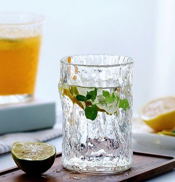 Japanisches Baummuster Hammer Muster Glas Wasser Cup - 4 Stück