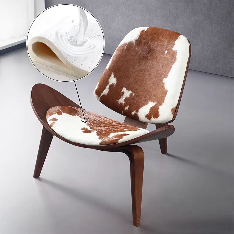 MP Cowhide Shell Loungesessel | Lesestuhl in Leder