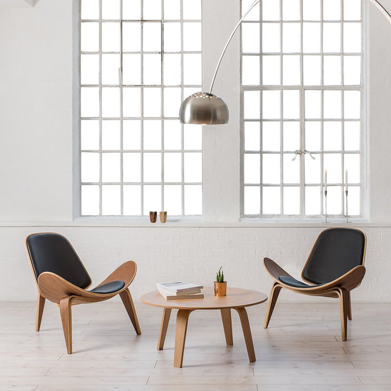 MP Shell Chair - Classic Loungesessel | Lesestuhl in Leder