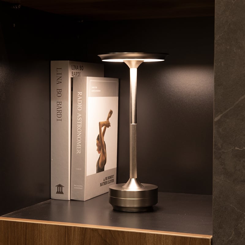 Japanische Umgebungsdrehung - Aluminium USB wiederaufladbare LED schnurlose Tischlampe