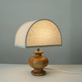Ayumi - Irving Tischlampe Ash Wood mit Leinen