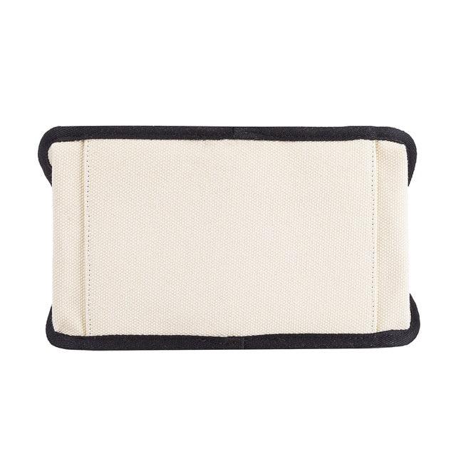 Schwarz & Weiß Canvas Square Große Kapazität Tragetasche | Handtasche | Crossbody Bag