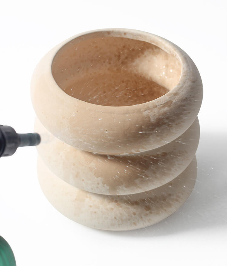 Donut - Pflanzentopf mit Saucer In / Outdoor Beige