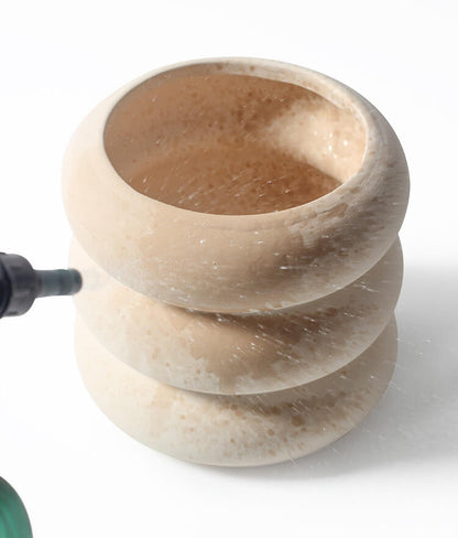 Donut - Pflanzentopf mit Saucer In / Outdoor Beige