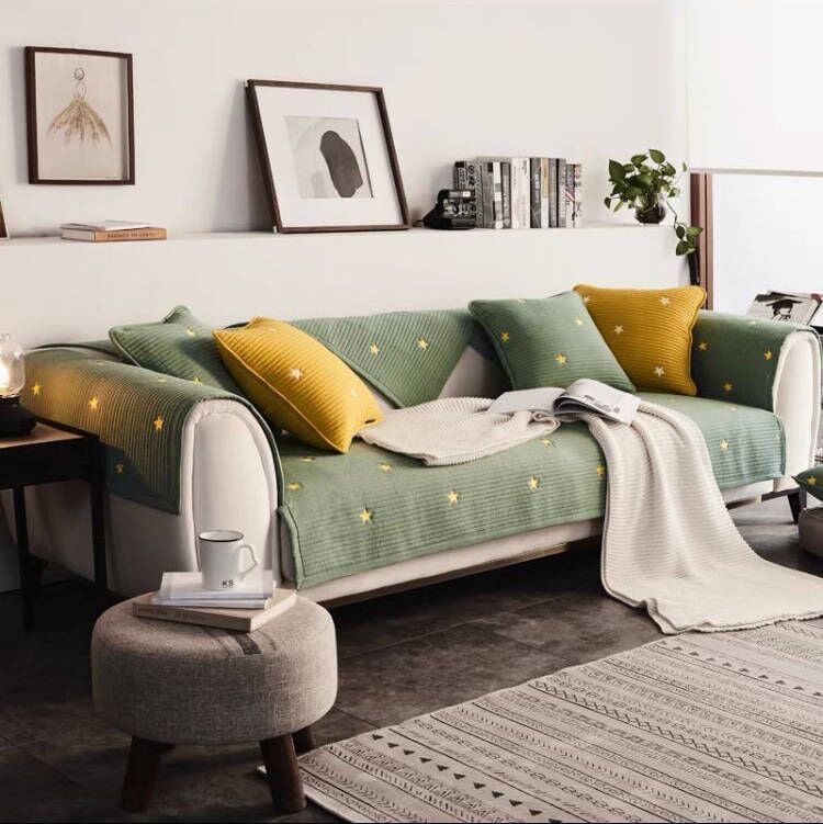 AFRA - Baumwollabdeckungen für Sofa & Kissen | Kostenlose Kombination Sofa & Kissenabdeckungen