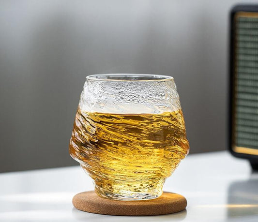 Japanischer Zyklon Hammer Pattern Glas Water Cup - 4 Stück
