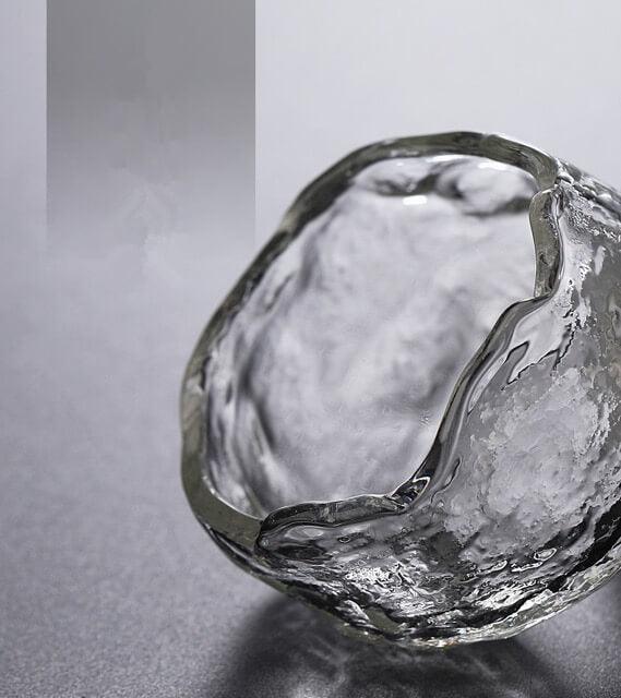 ADO Japanisches dickes Hammermuster Kleine Glas-Teeschale - 6 Stück