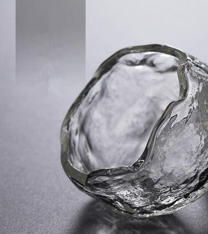 ADO Japanisches dickes Hammermuster Kleine Glas-Teeschale - 6 Stück
