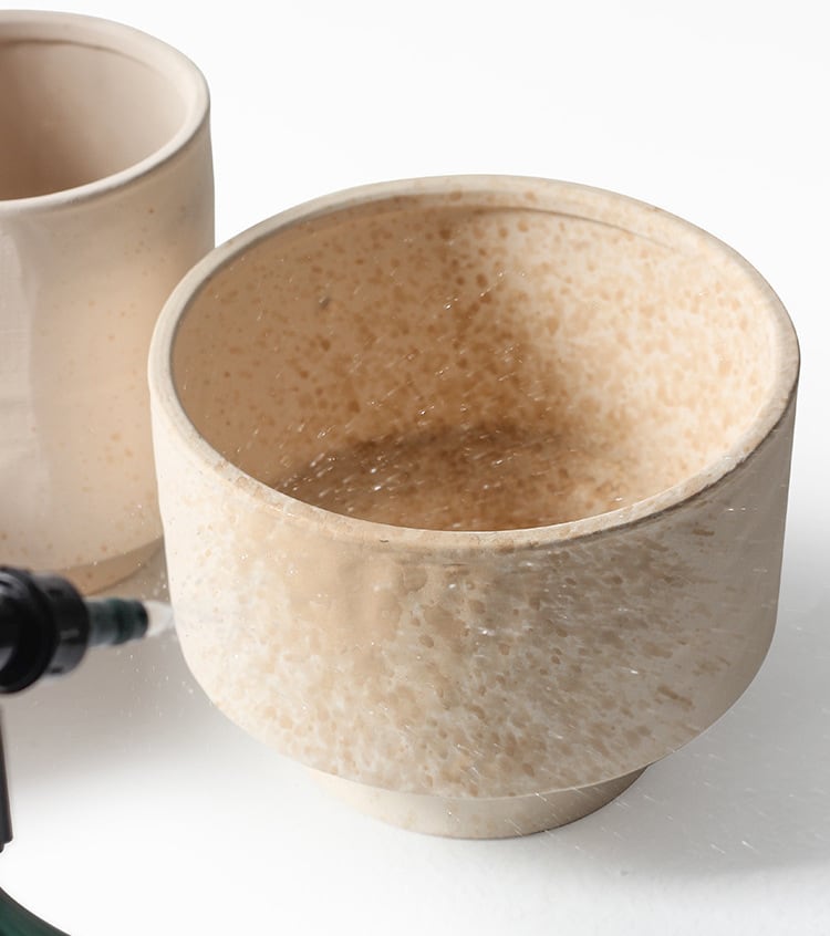 Pandora 6er-Set - Handgemachte Pflanzentöpfe In / Outdoor Beige