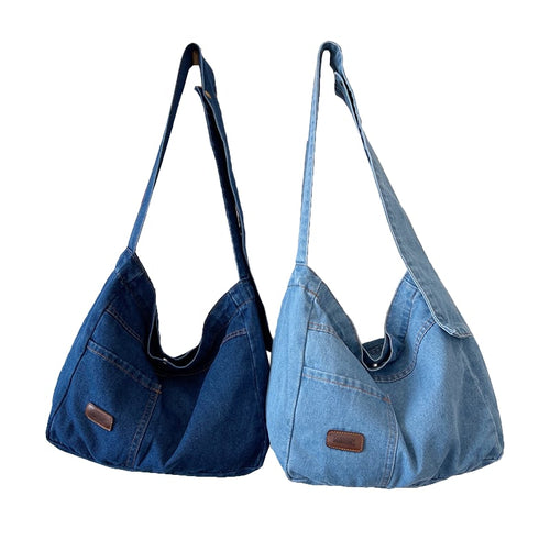 AHMET Denim Hobo Bag | Schultertasche | Tragetasche