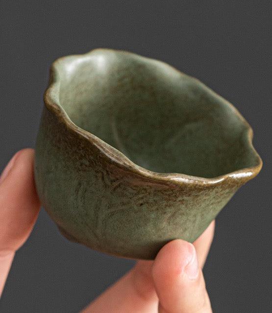 Japanisches Early Lotus Pear Teapot Set - 6 Stück | Ein Topf und drei Tassen mit Tray