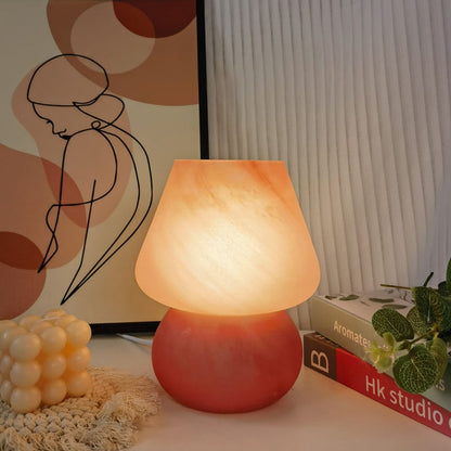 Murano Style Kleine Glaspilz-Tischlampe - Plug-in