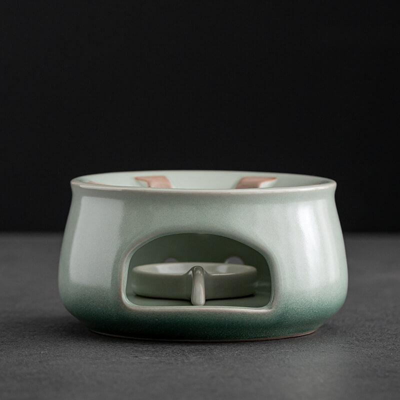 Japanischer Stil Ashtray Pottery Side Grip Teapot Candle Tea Warmer Set