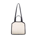 Schwarz & Weiß Canvas Square Große Kapazität Tragetasche | Handtasche | Crossbody Bag