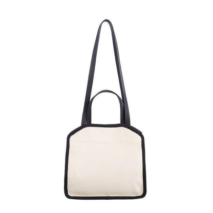 Schwarz & Weiß Canvas Square Große Kapazität Tragetasche | Handtasche | Crossbody Bag