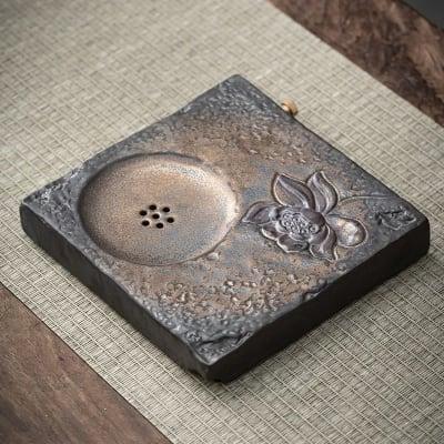 Japanisches Lotus-Birnen-Teekannen-Set - 6 Stück | Ein Topf und drei Tassen mit Tray