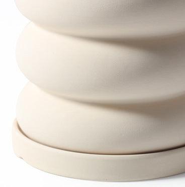 Donut - Pflanzentopf mit Saucer In / Outdoor Beige