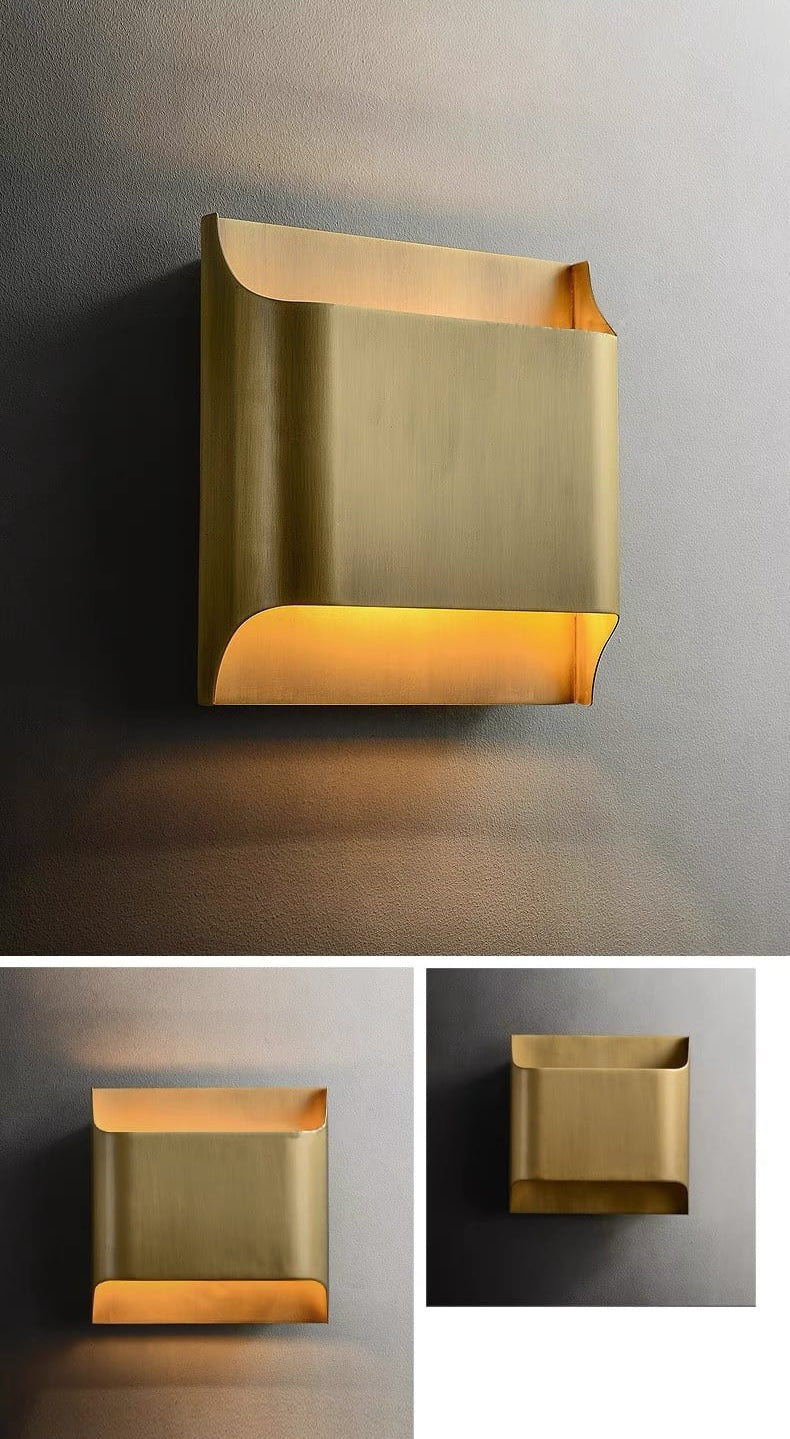 CS100 Quadrat Kupfer Wandleuchte | Wand / Korridor Licht