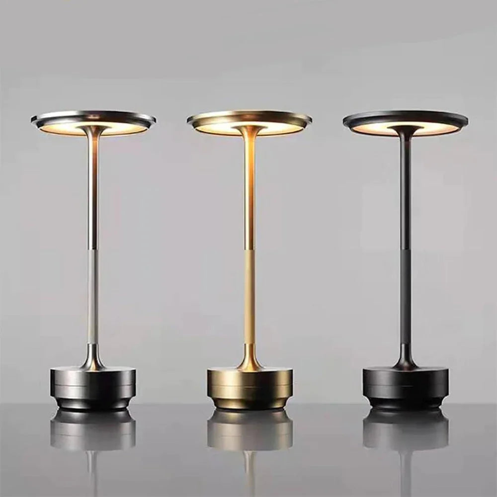 Japanische Umgebungsdrehung - Aluminium USB wiederaufladbare LED schnurlose Tischlampe