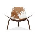 MP Cowhide Shell Loungesessel | Lesestuhl in Leder