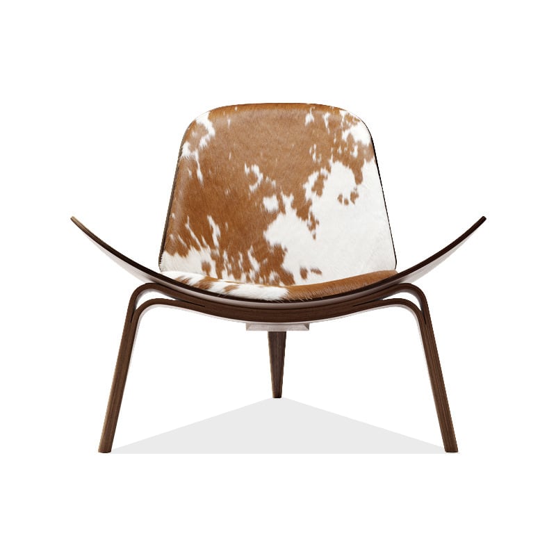 MP Cowhide Shell Loungesessel | Lesestuhl in Leder