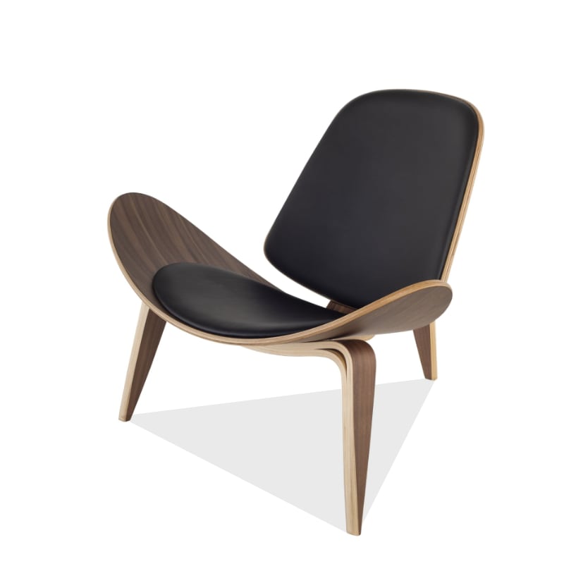 MP Shell Chair - Classic Loungesessel | Lesestuhl in Leder