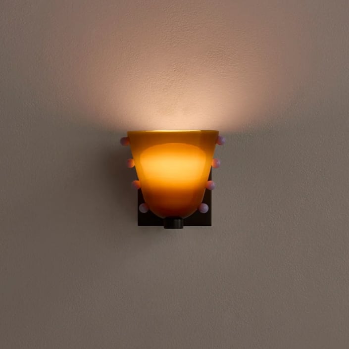 W14 Gemma Glas Wandleuchte