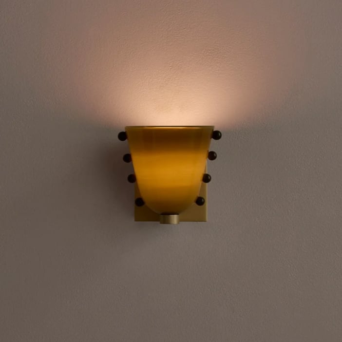 W14 Gemma Glas Wandleuchte