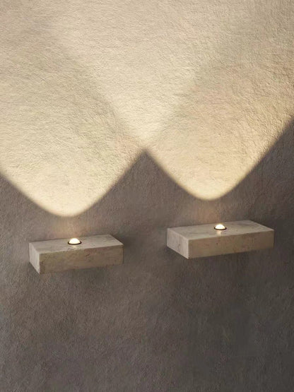 Wabi-Sabi Honig Travertin Wand Licht | Sconces