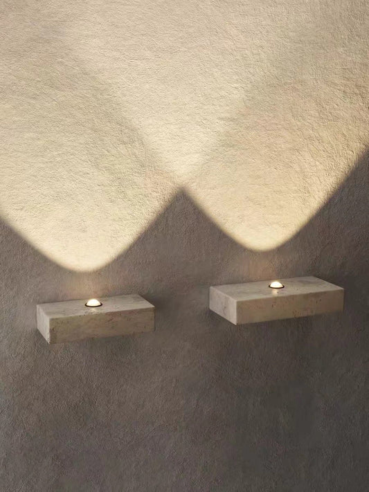 Wabi-Sabi Honig Travertin Wand Licht | Sconces