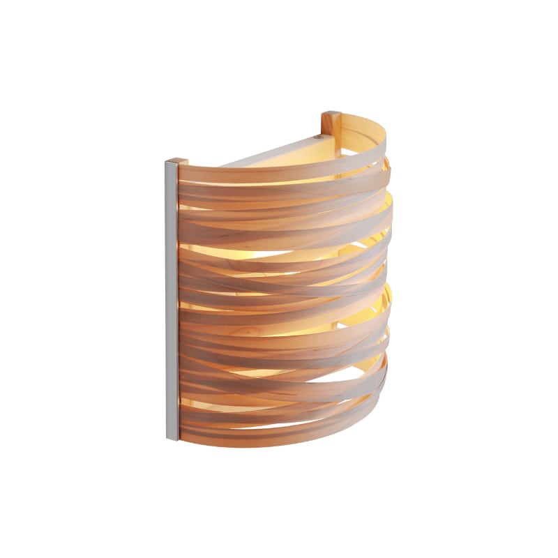 Kreuz aus Holz und Rattan Wandleuchte