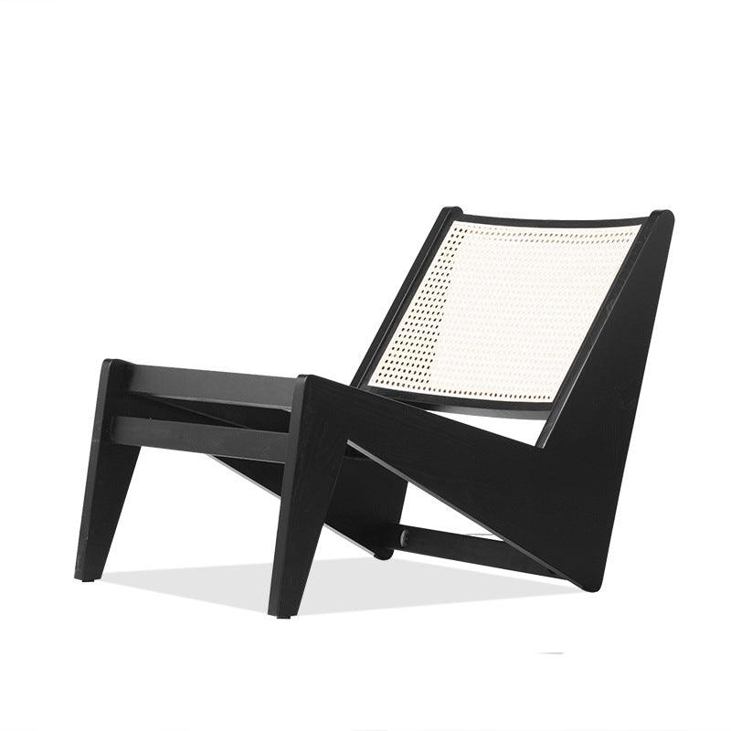 Akai Rika - Cherry Wooden & Rattan Loungesessel