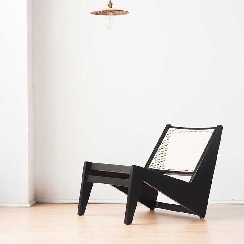 Akai Rika - Cherry Wooden & Rattan Loungesessel