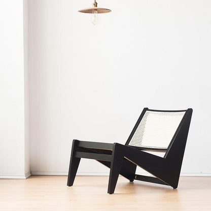 Akai Rika - Cherry Wooden & Rattan Loungesessel