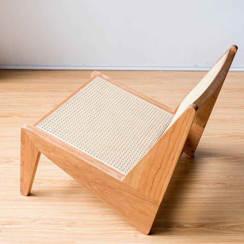 Akai Rika - Cherry Wooden & Rattan Loungesessel