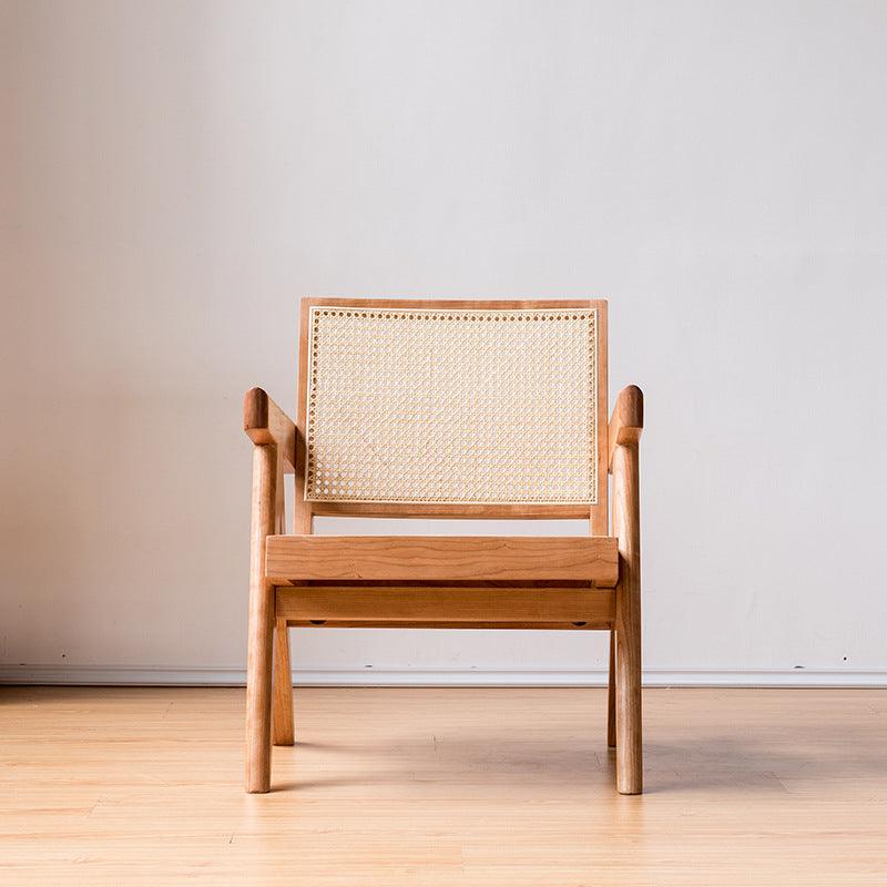 Akai Rika - Massivholz & Rattan Loungesessel mit Armlehnen 70