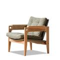 Azami - Solid Ash Wood & Fabric Armchair | Lesestuhl