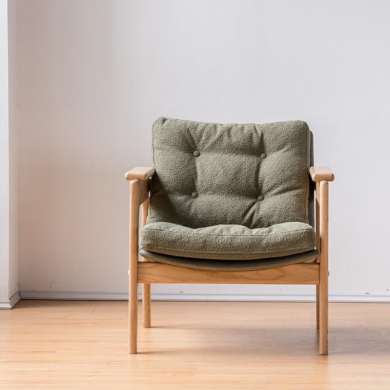 Azami - Solid Ash Wood & Fabric Armchair | Lesestuhl