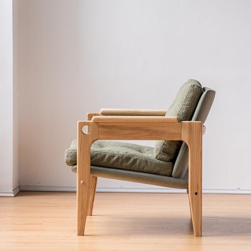 Azami - Solid Ash Wood & Fabric Armchair | Lesestuhl