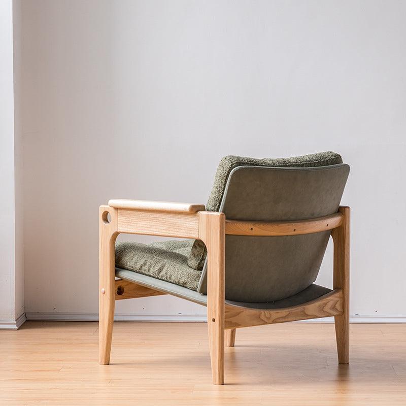 Azami - Solid Ash Wood & Fabric Armchair | Lesestuhl