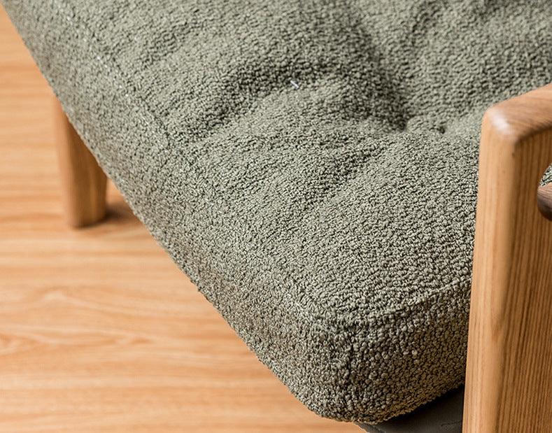 Azami - Solid Ash Wood & Fabric Armchair | Lesestuhl
