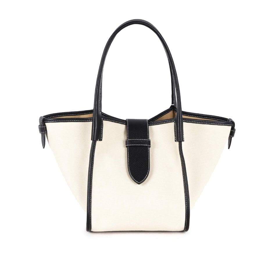 Classic Large Schwarz Zweihand-Canvas Square Swing Bag - Flügeltasche | ShoulderBag | Handtasche