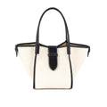 Classic Large Schwarz Zweihand-Canvas Square Swing Bag - Flügeltasche | ShoulderBag | Handtasche