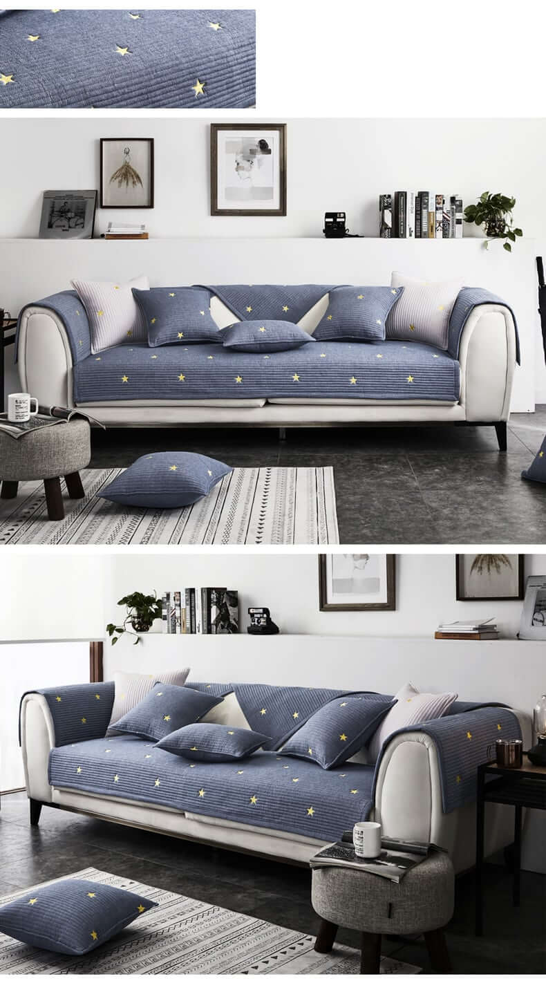 AFRA - Baumwollabdeckungen für Sofa & Kissen | Kostenlose Kombination Sofa & Kissenabdeckungen