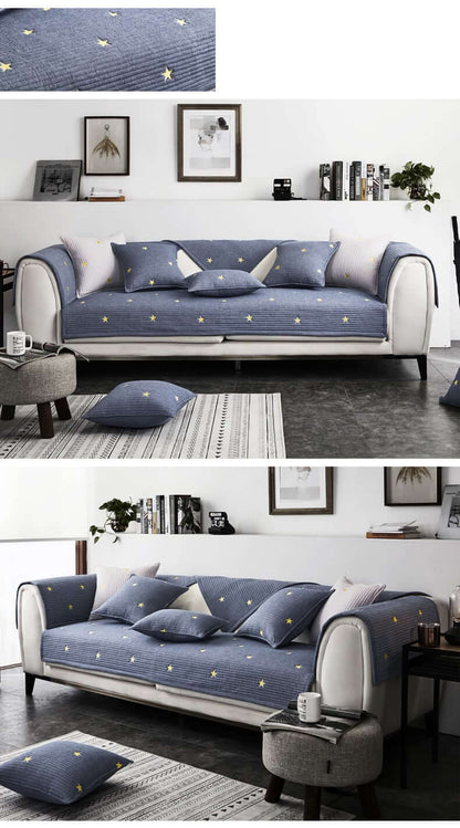 AFRA - Baumwollabdeckungen für Sofa & Kissen | Kostenlose Kombination Sofa & Kissenabdeckungen