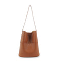NO.2 Braune Vollkornkuh Ledereimertasche | Tragetasche | Schultertasche