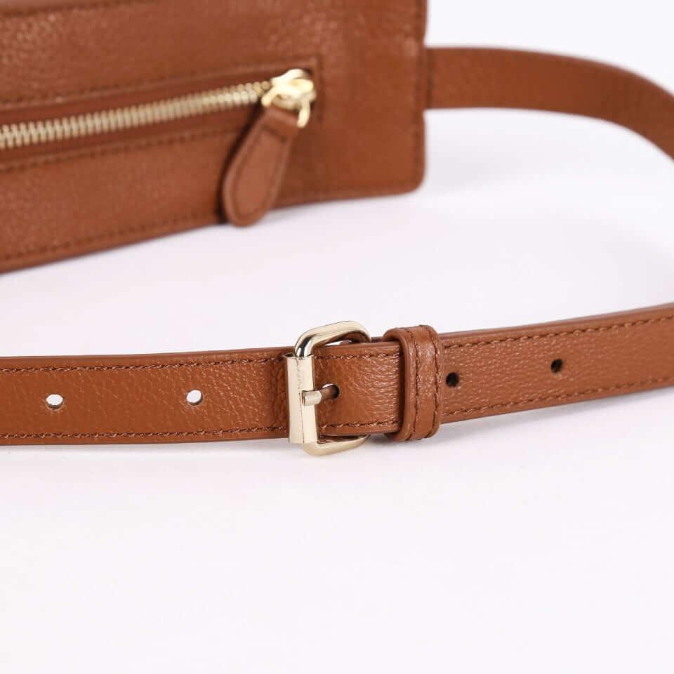 TROW Banane - Braunes Leder Große schlaffe Bananentasche | Gebogene Crossbody Bag