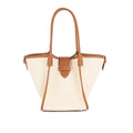 Classic Large Braun Zweihand-Canvas Square Swing Bag - Flügeltasche | ShoulderBag | Handtasche