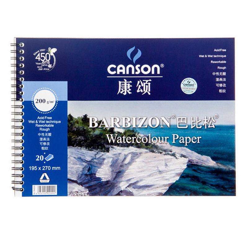 Canson Barbizon Aquarellbuch, 20 Blätter -7,7'x 10,6' (195 x 270 mm) - 200 gsm